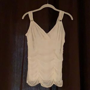 EXPRESS tank with light gold sequined design